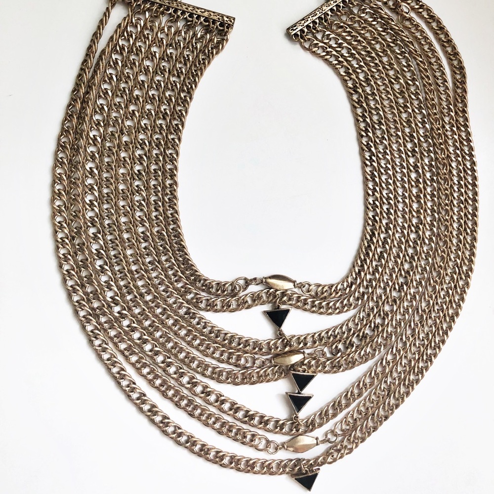 Free People gold stacked chain necklace - Picture 2 of 4